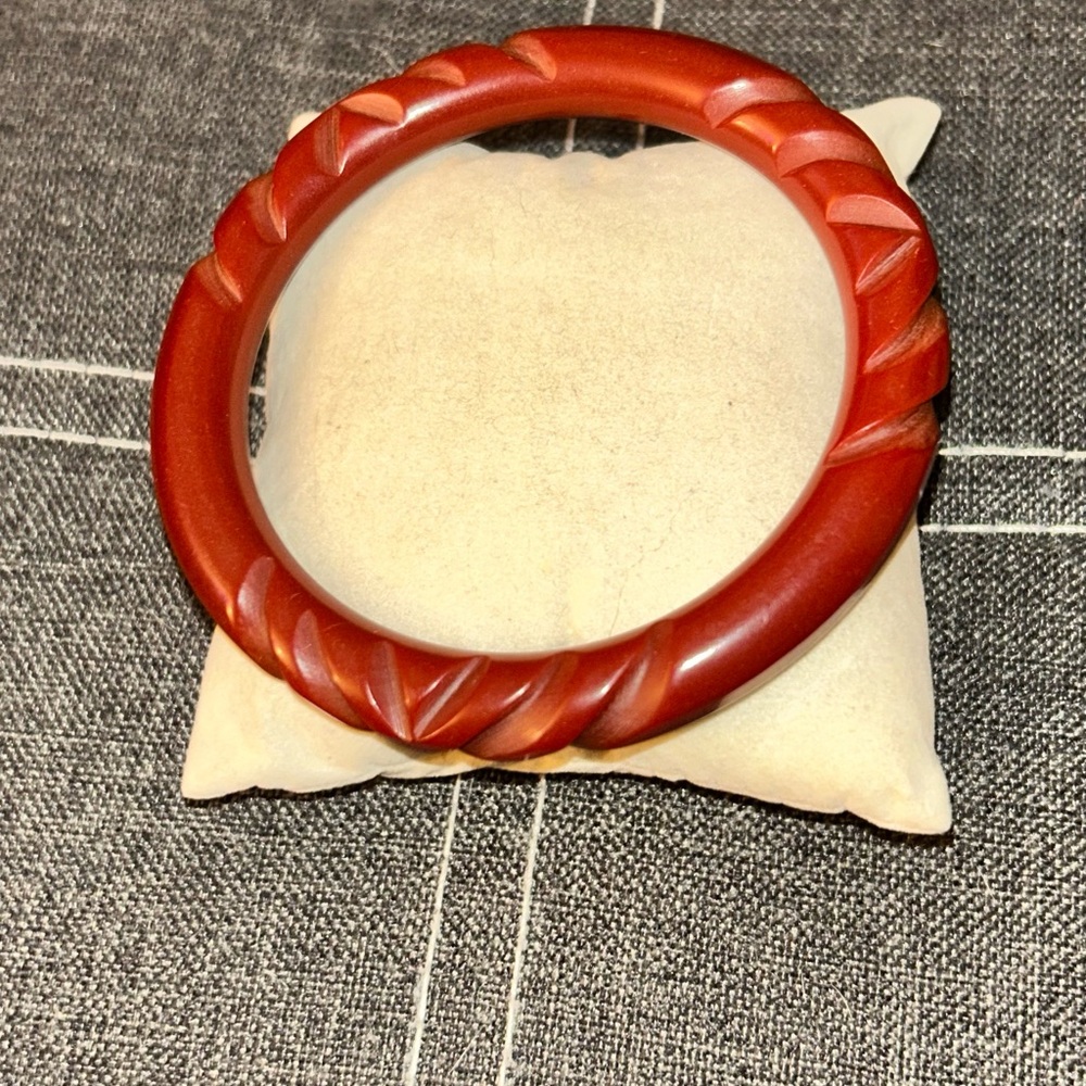 Vintage Red Bangle Bracelet